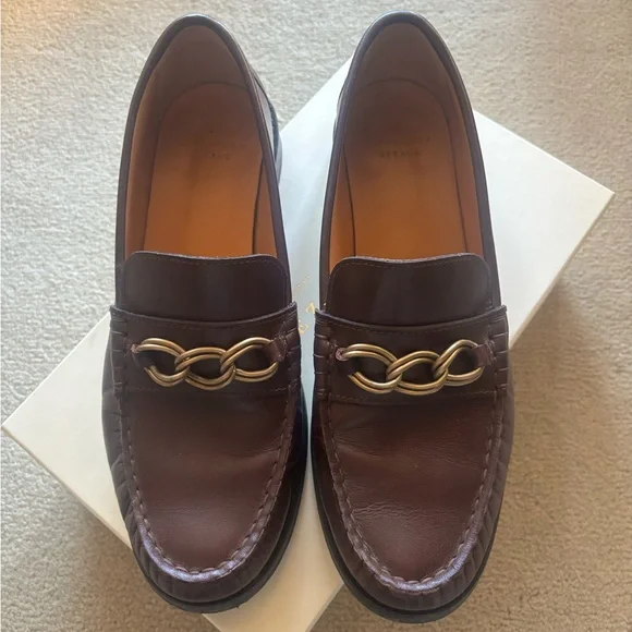 Sezane Vicky chocolate brown loafers size 38 USA 7 - Picture 3 of 7